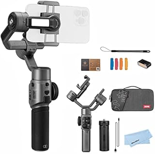 Zhiyun Smooth 5S Combo Gray Gimbal Stabilizer for Smartphone with magnetic light for iPhone 14 13 12 11 X 8 Pro Max Plus Android YouTube Tiktok Vlogging, Zhiyun Smooth 5 Phone Gimbal Upgraded Version