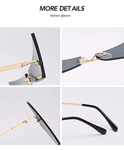 NMD&LR Sunglasses, Personality Punk Rimless Metal Narrow-Rim Small Frame Sunglasses for Men and Women, Uv400 Protection, Suitable for Parties, Travel, Beaches steampunk buy now online