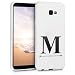 Produktbild kwmobile Samsung Galaxy J4+ / J4 Plus DUOS Hülle - Handyhülle für Samsung Galaxy J4+ / J4 Plus DUOS - Handy Case in Alphabet M Design Schwarz Weiß