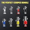 Self-Adjusting Wire Stripper Ferrule Crimping Tool Kit AWG 24-10 Automatic Electrical Wire Stripper Tool with AWG 23-7 Ratchet Wire Crimper Plier For 1200Pcs Wire End Ferrule Terminals Connectors