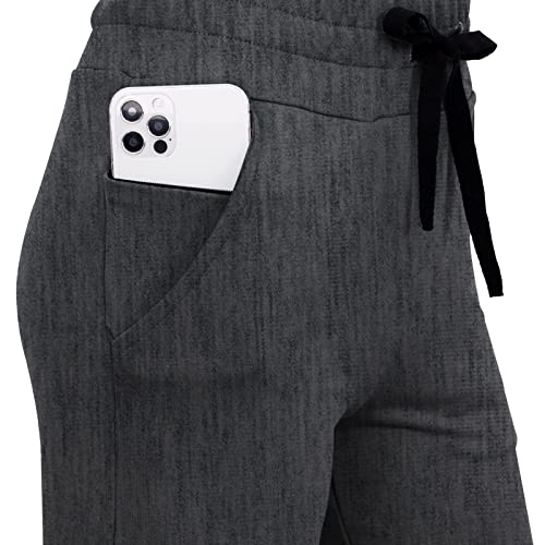 Reshe Womens Capri Pants Pajama Pants Yoga Capris With Pockets Deep Hemp Gray, L #TOP1
