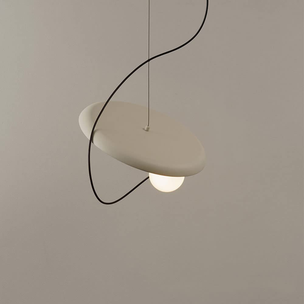 Suspension vintage avec globe blanc anti-éblouissement pour éclairer confortablement une chambre