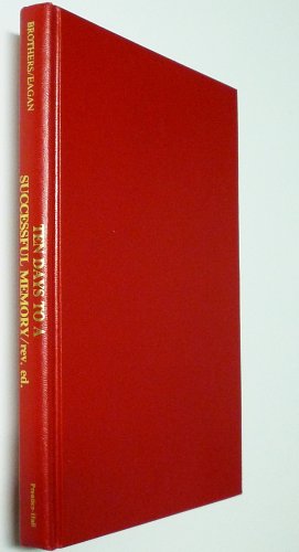 Ten days to a successful memory 0139036008 Book Cover