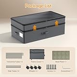 Ovshnrr 70L Under Bed Storage with Wheels, 2 Pack XXL Underbed Storage Drawers, Adjustable 10in High Closet Organizers with Lid, Large Under bed Drawers for Clothes, Shoes, Blankets, Toys - Image 8