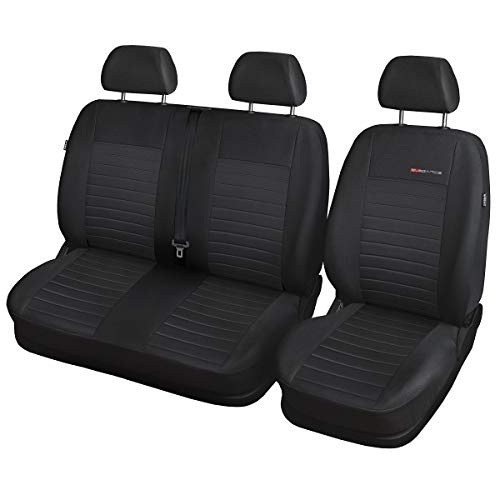 Mossa Fundas de Asientos adecuadas para Renault Trafic II Furgoneta (2001-2014) - Solo Asientos Delanteros - Elegance (E4)