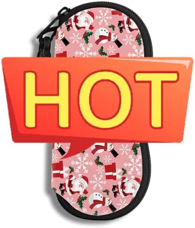 Hion Eyeglass Case Sunglasses Soft Pouch with Belt Clip Ultra Light Neoprene Zipper Eyeglass Case Printed Sunglass Bag for Stylish Portable Travel Glasses Casefor Men & Women