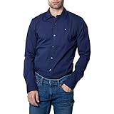 herrenhemd blau muster Armlänge: Langarm - normal Tommy Jeans Herren Original Stretch Freizeithemd, Blau (Schwarze Iris 002), S, EU