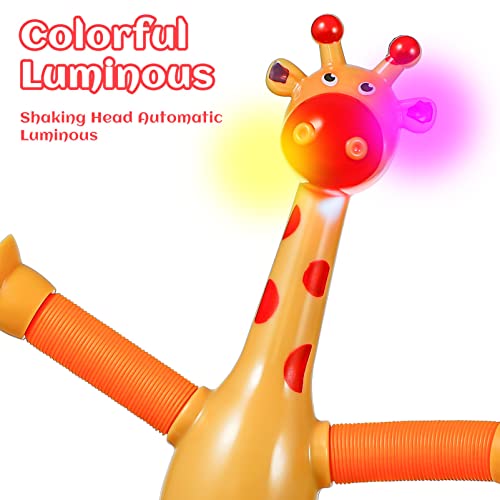 Homoyoyo 4 Pçs Brinquedo Ventosa Telescópica Girafa Brilhante Brinquedo Ventosa Telescópica Educacio