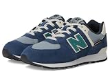 New Balance Kids 574 V1 70s Racing Lace-up Sneaker, Nb Navy/Slate Gray, 5.5 US Unisex Big