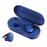 Ohrhorer in Ear,Ohrhorer Sport,Funk-Kopfhörer,Ear Ohrhörer Kabellos,Bluetooth 5.0 Headset TWS Drahtlose Kopfhörer Mini-Ohrhörer Stereo-Kopfhörer (Blau)