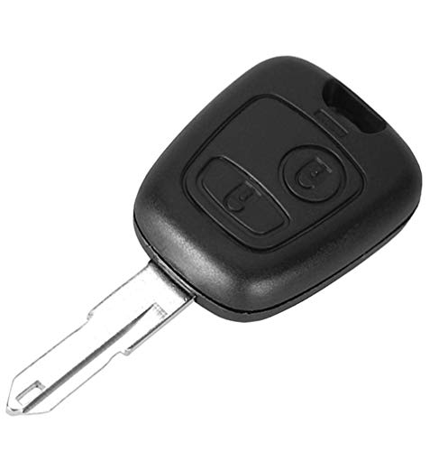 RSFOW Carcasa para llave de coche con 2 botones compatible con Peugeot 106 107 206 307 407 con hoja sin cortar A57 Cover