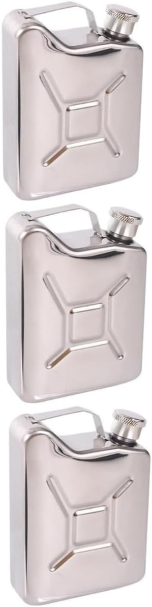 Garneck 3pcs Professional Portable Wine Canteen Outdoor Convenient Liquor Flask for Beer Whiskey and Oil Bucket Shape for Camping Hiking and Parties