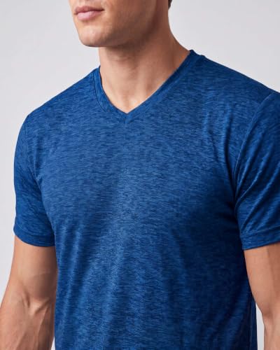 Image of 5 Pack: Men's V-Neck Dry-Fit Moisture Wicking Active Athletic Tech Performance T-Shirt