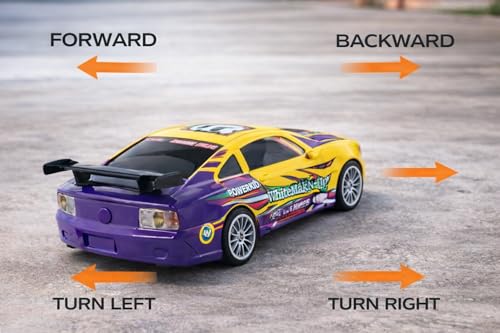 Image of TEC TAVAKKAL Remote Control Sports Car for Kids, High-Speed RC Racing Car with Remote, Rechargeable Battery & USB Charging Cable, 50 Ft Control Range, Indoor & Outdoor Toy Car (Yellow)