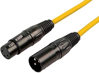 [UNBRANDED] Cable de conexión XLR M-F 1,5 m, color amarillo