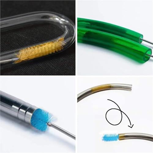 Cepillo para desagüe con muelle flexible para limpiar tuberías 4