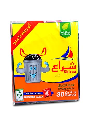Shiraa Trash Tie Bag 30 Gallon Thick 25 Pcs