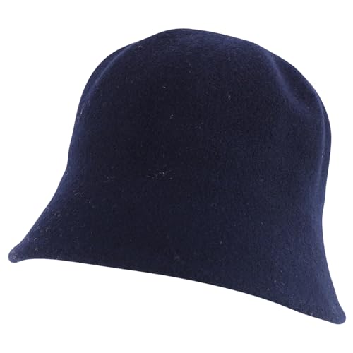 Armycrew Winter Warm Wool Bell Bucket Hat - Navy