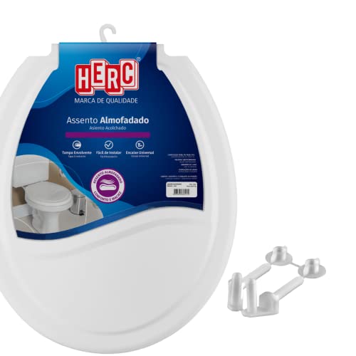Assento Sanitário Herc Almofadado Branco