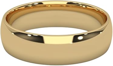 GOLDHARTZ Pure 925 Sterling Silver Plain Band Ring for Women Men in 18k Gold Plated | Simple Classic Wedding Ring for Him and Her | Best Gift | Couple Band