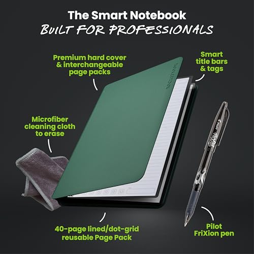 Rocketbook Pro 2.0 Lettre vert pour ne plus perdre vos notes quadrillées - 3