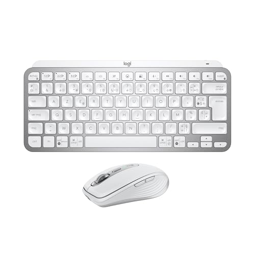 Logitech MX Keys Mini clavier + MX Anywhere 3S souris sans fil- Saisie fluide, touches rétroéclairées,défilement rapide, Bluetooth,compatible avec...