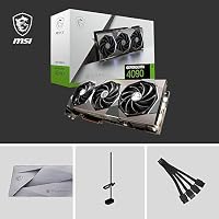 MSI GeForce RTX 4090 SUPRIM 24G Grafikkarte - 24GB GDDR6X (21Gbps/384-bit), PCIe 4.0 - TRI FROZR 3S (3 x TORX Fan 5.0), Gaming & Silent Mode, RGB - HDMI 2.1a, DisplayPort 1.4a – Ansicht 8