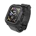 Catalyst Waterproof Apple Watch Case Series 4 44mm with Premium Soft Silicone Apple Watch Band, Shock Proof Impact Resistant [Rugged iWatch Protective case], Black/Gray