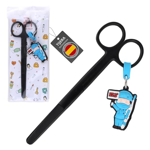 Ph Pro Heat Tijeras Enfermeria Punta Roma para Primeros Auxilios de Acero Inoxidable - Tijeras Pico de Pato para Enfermera Profesionales - Accesorios Enfermera y TCAE para Vendajes.