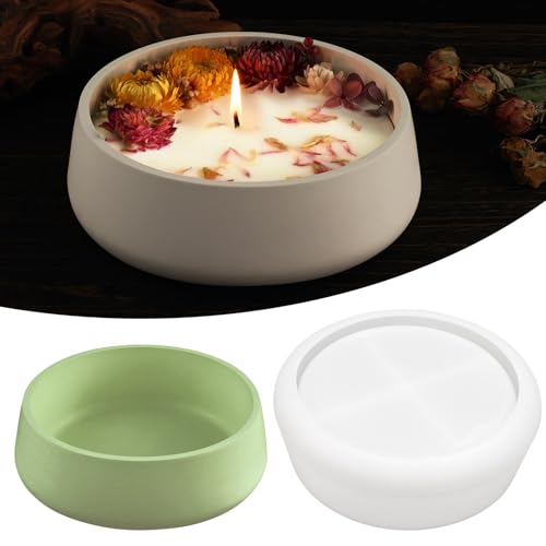 EXIN DEHCEN Moule à Plateau en Silicone Bougeoir, Moule Platre Silicone Plateau pour Resine Epoxy, Grand Moules Resine Epoxy pour DIY Dessous-de-Verre...