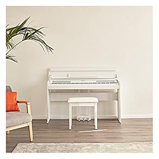 Piano numérique compact à 88 touches avec pédale DP-12 par Gear4music Blanc - Les Beatles, Paul McCartney, John Lennon, RIngo Starr, George Harrison Piano numérique compact à 88 touches avec pédale DP-12 par Gear4music Blanc – Image 2