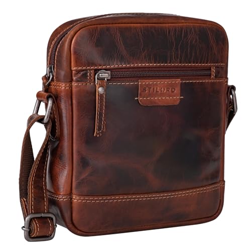 STILORD Brian Bolso Bandolera de Piel Auténtica Vintage Milano