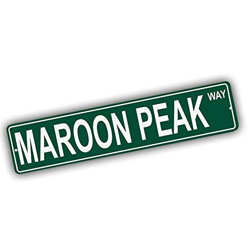 Brotherhood Aluminum Street Sign for Maroon Peak - Colorado Man Cave Decor