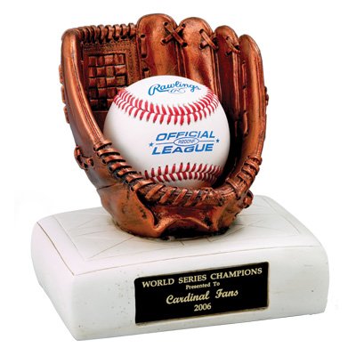 Porte-balle Trophée Baseball - Style Gant Personnalisable, Gravure Or