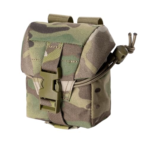 IDOGEAR Pochette de Grenades Tactiques Molle Pochette d'outils Ultility EDC Mini Sac de Rangement à la Taille avec Fonction Ajustable(Camo)