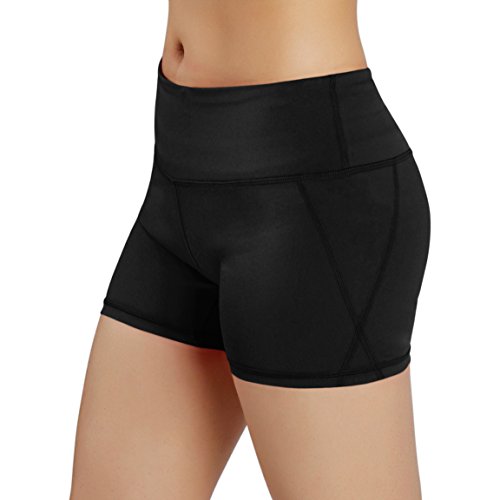 ODODOS Women's Yoga Short Tummy Control Workout Running Athletic Non See-Through Yoga Shorts