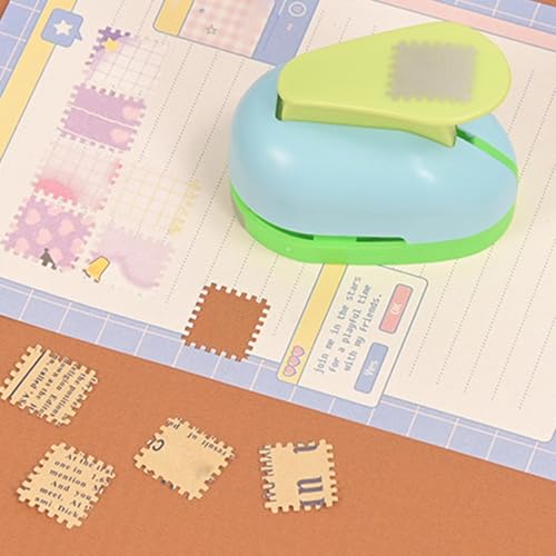 Image of UJEAVETTE Postage Stamp Punch for Office Supplies Scrapbooking Birthday Greeting Cards|Premium Craft Tool - ABS Plastic, zinc Alloy 7.4cmx4.4cmx5.2cm /2.91inchx1.73inchx2.05inch