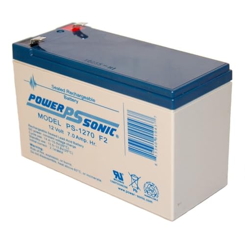 Power Sonic 12V 7AH UPS Battery Replaces Vision CP1270 F2 CP 1270 F2 MK ES7-12 T2 - Thumbnail 2