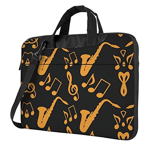 Sacoche à bandoulière pour ordinateur 13-14 pouces motif citron jaune et abeille pour étudiants