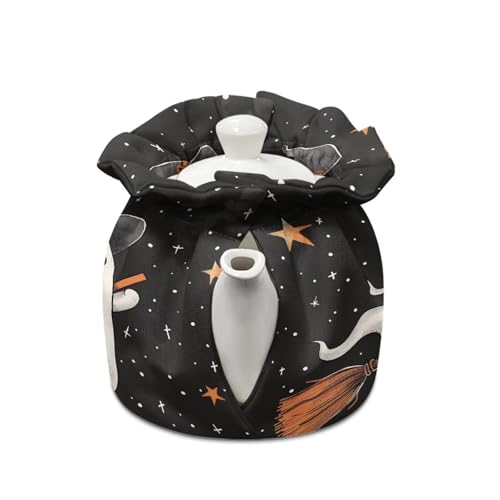 Image of Cute Ghost Tea Pot Cover Keep Tea Warm Insulation Teapot Cozies Machine Washable Kettle Cover Breakfast Warmer Home Decor for Home Kitchen Tea Party Table Decor
