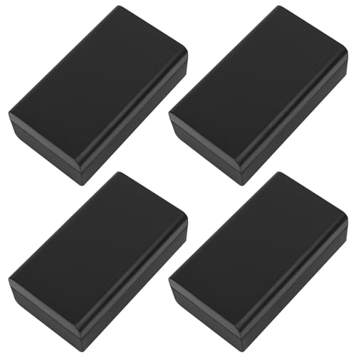 4 Piezas Caja de Derivación, Caja de Conexiones Electricas Impermeable, ABS Caja Estanca Exterior Electrica Montada en Ssuperficie, Negro/124x70x41 mm
