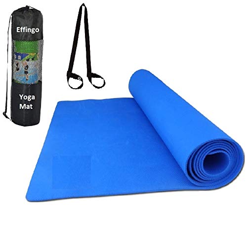 Effingo Ethylene Vinyl Acetate Non-Slip Surface Yoga Mat with Bag and Carry Strap for Exercise or Fitness (Parrot Green, 4mm) (B08W4752DW) Amazon Price History, Amazon Price Tracker
