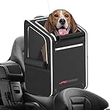 JFG RACING Motorcycle Pet Carrier,20lbs Dog/Cat Carrier Bags, Portable Folding Dog Backpack Carrier for Street Glide Road King Goldwing GL1800 ATV ADV with Passenger Touring Seat or Luggage Rack
