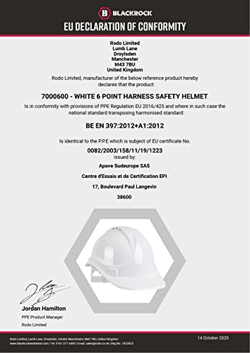 Casco de seguridad cómodo con talla única ajustable para constructor 3
