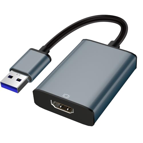 Adaptador USB a HDMI cable convertidor para doble monitor 3.0 y 2.0 negro