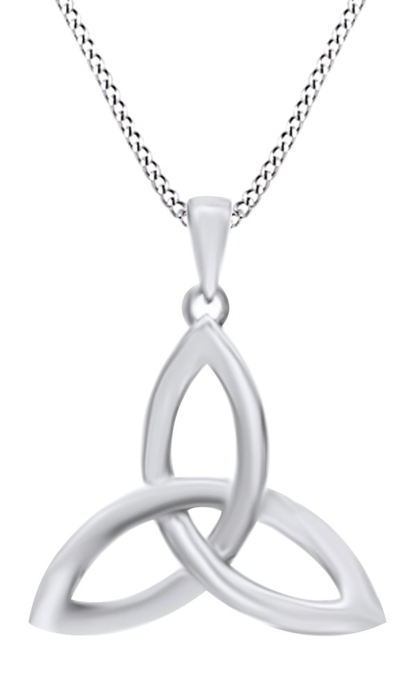 AFFY Celtic Trinity Knot Pendant Necklace In 14K Gold Over Sterling Silver
