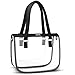 Stylish Clear Bag for Women - PGA and NFL Stadium Approved Transparent Purse for Football Games, Work or School - Heavy Duty, See Through Shoulder Bag, Handbag, Bookbag Tote