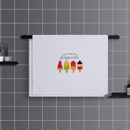Geschirrtücher Rotes Gelbes EIS Handtücher Waffeltücher Küchentücher Geschirrhandtücher Saugfähige Trockentücher Küche Multi-Purpose Abtrockentücher Küche Handtuchset 4 Stück (40x60cm) – Bild 3
