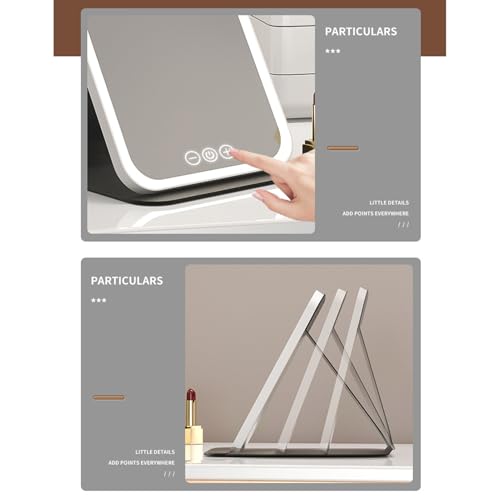 Miroir de voyage rechargeable USB avec intensité tactile 3 modes - 7