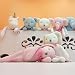 FLUFFYFUN 100% Bio-Baumwolle Hase Kuscheltier Baby Weiß 18cm, stofftier für Neugeborene